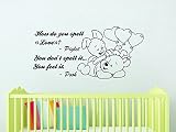 壁デカール引用ビニールステッカーステッカーQuote Winnie The Pooh How Do You Spell Love Piglet You Feel It保育園ベビールーム子供寝室c588
