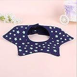 Quner 乳幼児用のよだれかけ　綿100% ベビー ビブ よだれかけ 花びら型 360度回転 食事用 スタイ