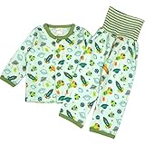 アスナロ（パジャマ・ルームウェア） パジャマ 長袖 ベビー 男の子 腹巻付き あったか ロケットプリント80 グリーン