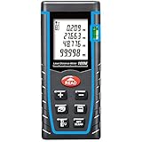 zmart レーザー距離計 携帯型LCDデジタル IP54 防塵 防水 バックライト 距離 面積 体積 ピタゴラス (100m)