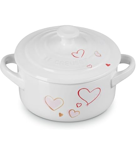 ルクルーゼ ハート ミニココット 白 レクタンギュラー トレイ Amazon