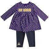 East Carolina Pirates Infant Girls Shining Polka Dotドレス&レギンスセット