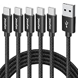 USB Type C ケーブル【1m 5本】CLEEFUN タイプc ケーブル 3A急速充電 QC3.0対応