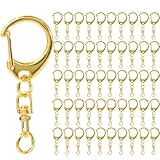 Pstyle. キーホルダー チェーン 金具 ナスカン 手作り パーツ 50個セット PST-021 (ゴールド)