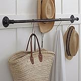 KINGSO IndustrialレトロアイアンパイプシェルフHungブラケットバスルーム棚タオルレール壁マウントフローティングシェルフパイプ壁棚吊り壁ハードウェアホームベッドルームの装飾