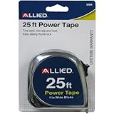 Allied Tools 32855 25-Feet x 1-Inch Steel Tape Measure with Chrome ABS Case [並行輸入品]