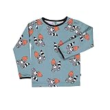 【Smafolk スマフォルク】T-shirt with Racoon Stone blue p0000gya