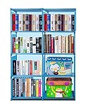 Corgy 4段DIYストレージキューブオーガナイザープラスチッククローゼットシェルフ8-cube本棚キャビネット、グレー(米国Stock ) One Size