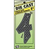 hy-ko Prod DC - 4 / 4家アドレス番号" 4 "ブラックダイキャスト、アルミニウム、4-in。 1 DC-4/4 1