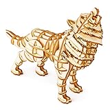 つくるんです® 日本語説明書付 3D ウッドパズル TG207 オオカミ