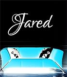 Jared女の子名前またはBoy名前部屋名前壁引用アートビニールデカールステッカー