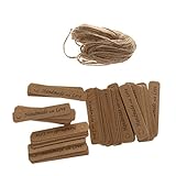 Perfk クラフト紙　ギフト　タグ　ラベル　リング　カード　ブラウン　約１００枚入り