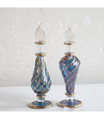 Amazon.co.jp: CraftsOfEgypt エジプトガラス 香水瓶 高さ 9cm