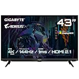 ゲーミングモニター GIGABYTE AORUS FV43U Gaming Monitor(43型 UHD 4K QLED 平面モニター 144Hz 1ms MPRT VESA Display HDR1000)