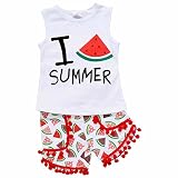 Uniqueベビー女の子夏スイカOutfit カラー: ホワイト
