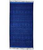 Vera Bradley Tassel Beach Towel Aztec Cobalt Bath Towels by Vera Bradley