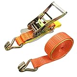 ベストアンサー ラチェット式 Jフック ラッシングベルト フック ラッシング タイダウンベルト 破断荷重 4000kg ベルト幅 50mm 固定側 0.5m 巻側 6m 1本セット ラチェット ベルト 荷締め 固定 フック 0.5m 6m 1本