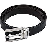 MONTBLANC 【モンブラン】　紳士用　リバーシブル　ベルト　114386　ﾚｸﾀﾝｷﾞｭﾗｰﾛｰﾙｽﾘｰﾘﾝｸﾓﾁｰﾌﾌﾞﾗｯｸﾚｼﾞﾝ