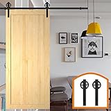 HomeDeco Hardware トラックレール 玄関 引き戸 ドア リフォーム リビングドア 8 FT (2.44メートル) シングルドア