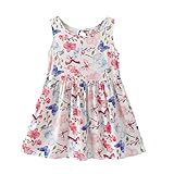笑え熊 漫画の印刷ドレス 女の子 子供服 人気 新品 花柄 赤ちゃん服 夏物 普段着 無袖カートゥー ワンピース