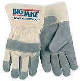 Memphis glove 1702M Big Jake Cow Leather Palm Non-Woven Lining Gloves 2-3/4-Inch Safety Cuff, Natura