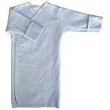 【未熟児】【低出生体重児】【早産児】【NICU】用　ベビー服：長袖長肌着　ブルー ～1360ｇ