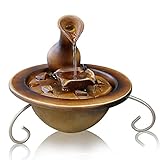 High Quality Desktop Waterfall Fountain | Tabletop Water Decoration | Indoor, Outdoor, Patio or Gard