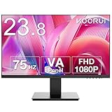 KOORUI モニター ディスプレイ 24インチ フルHD VA非光沢 75Hz ブルーライト軽減 VESA対応 スリムベゼル HDMI/V
