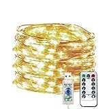 LED照明フェアリーライト100ライト10m 8照明モード 防水 クリスマス 結婚式