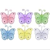 ナイロンButterflies Decor Wire – Hanging Miniメッシュオーガンジーのバタフライ装飾ウェディングパーティーテーブル散布スクラップブッククラフトカード女の子寝室赤ちゃん