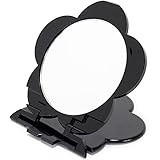 マリークワント MARY QUANT マリーズコンパクトミラー メイクアップ 卓上ミラー 鏡 折り畳み デイジー ブラック 1個 (x 1)
