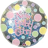 32" New Baby Girl Dots Holographic by Anagram [並行輸入品]