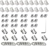 LEAUNGYOO 3030シリーズ アルミプロファイルコネクターセット 20個 コーナーブラケット 40個 M6x16mm Tスロットナット 40個 M6フラットワッシャ 40個 M6x12mm 六角ソケットキャップスクリューボルト 8mmスロットアルミプロファイルアクセサリー (3030)
