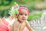 【こどもヘアバンド】ライムグリーンファーの派手カワヘアバンド★誕生日や入園入学のスタジオ撮影や発表会に！！お姉ちゃんになったらヘアクリップピンでアレンジ