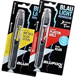 BLUFIXX 正規品 日本語説明書付 ブルーフィックス 液体プラスチック 溶接機 充填材 接着剤 LEDブルーライト使用で硬化（スターターキット） (プラスチック・木)