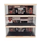 Kivcmds 1:24スケール 3段 車両ディスプレイケース 駐車場シーン スポーツカー&レゴコレクター用 合金カーモデルトイ用ディスプレイスタンド (3段自動車修理店シーン)