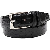 Amazon | [SartoriaPisthes] イタリア製 レザーベルト クロコ型押し