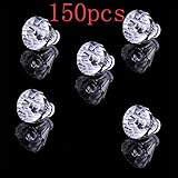 SunniMix 約150個　美しい　アクリルダイヤモンドの形　クリア　小型　引き出し　棚　キャビネット　ノブ　プル　ハンドル　