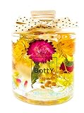 スイートなお花たちがキュート♪♪　人気のBottYハーバリウム‼　スタック瓶200ml1本（スイートフラワー・ヘリクリサム）