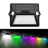 ソーラーパワーデュアルPIRセンサーヘッドウォールライト12 LED RGBWカラフルな防水IP55 Ourdoorガーデンランプ