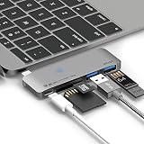 elago ALUMINUM CHARGING MULTI HUB USB-C USB Type-C 対応 ハブ USB3.0 ハブ × 2ポート / microSD カードリーダー/SD カードリーダー 搭載 マルチ コンボハブ 充電機能 PD 対応 for MacBook Pro 2017 / MacBook ダークグレー