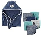 Carter's Baby Bath Time Hooded Towel and Soft Washcloths by Carter's