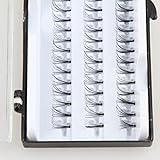 Mineof（TM）60PC /セット個々のブラックミンクフェイクつけまつげナチュラルロングまつげのエクステンションメイクアイまつげ10/12ミリメートル