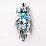 A plus floral art クリスマス スワッグ Blue Star ブルースター スワッグ ドライフラワー 壁掛け シャビーシック インテリア ブーケ プリザーブドフラワー