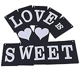 【ノーブランド品】 ポロポーズ横断幕 LOVE IS SWEET ブラック