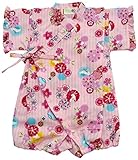 村信 うさぎ柄 甚平風ロンパス 70cm ピンク 71630 日本製