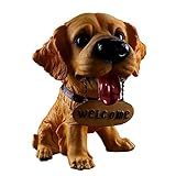 MIRAIS かわいい犬がお出迎え 犬 置物 WELCOME ウェルカム犬 玄関 インテリア アニマル グッズ フィギュア コレクション (Dタイプ) MR-WELBIGDOG-D