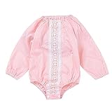Cutelove 女の子　キッズ　ベビー服　ピンク　ベビースーツ　ボディスーツ　カバーオール　ジャンプスーツ　長袖　レース　ロンパース　秋　普段着　カジュアル　可愛い