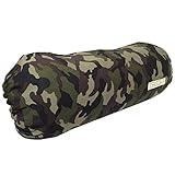 Jolie・Joie 抱っこ紐(だっこひも）収納カバー【裏生地ボーダー】 リバーシブル(ボーダー×迷彩lightグリーン) 日本製 シッカリ生地