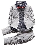 [AIYUE]男の子のスーツ　上品　ロンパーススーツ　ベビー服　おしゃれ　２点セット　結婚式　出産祝い　４サイズ　長袖　写真撮影